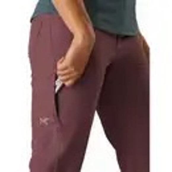 NWT ARC’TERYX Creston AR Pant Womens Burgandy Size 0 - Picture 2 of 9